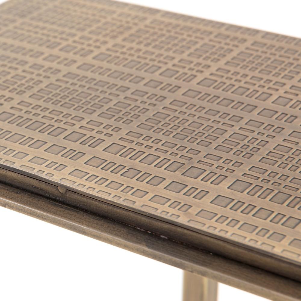 Four Hands - Acid Etch C Table - Antique Brass - IELE-88 veiw 5