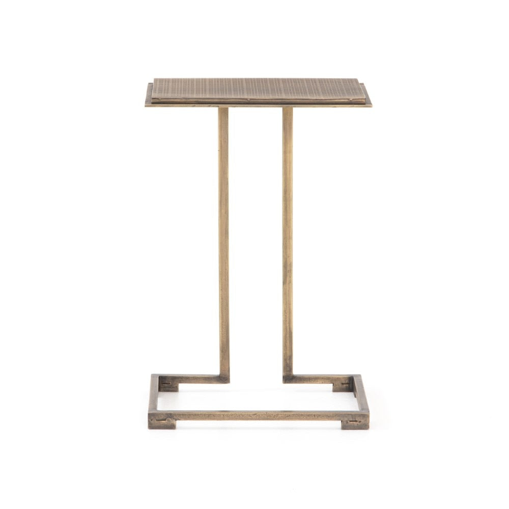 Four Hands - Acid Etch C Table - Antique Brass - IELE-88 veiw 7