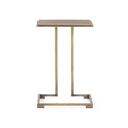 Four Hands - Acid Etch C Table - Antique Brass - IELE-88 veiw 7