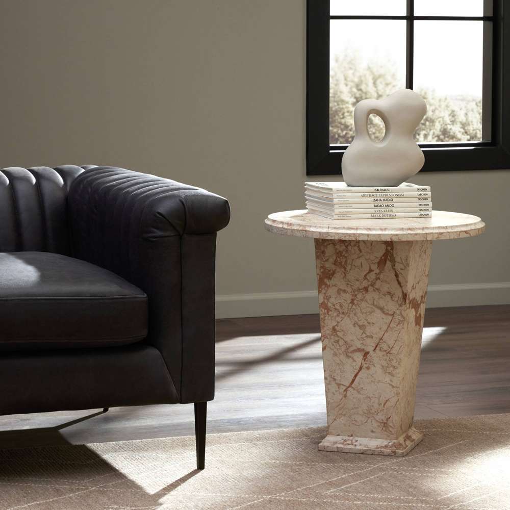Four Hands - Element - Eslo End Table - Desert Taupe Marble - 238134-001 veiw 7