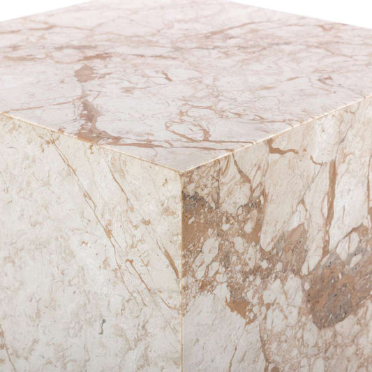 Four Hands - Element - Modern Marble Plinth End Table - Desert Tpe - 236045-002 veiw 2