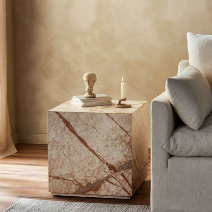 Four Hands - Element - Modern Marble Plinth End Table - Desert Tpe - 236045-002 veiw 8