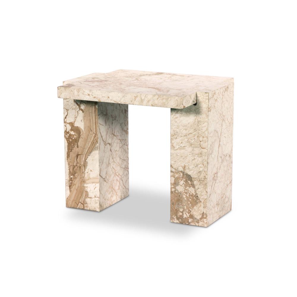 Four Hands - Element - Romano End Table - Desert Taupe Marble - 237779-001 veiw 1
