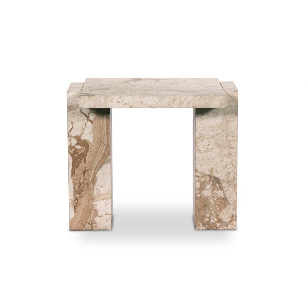 Four Hands - Element - Romano End Table - Desert Taupe Marble - 237779-001 veiw 2