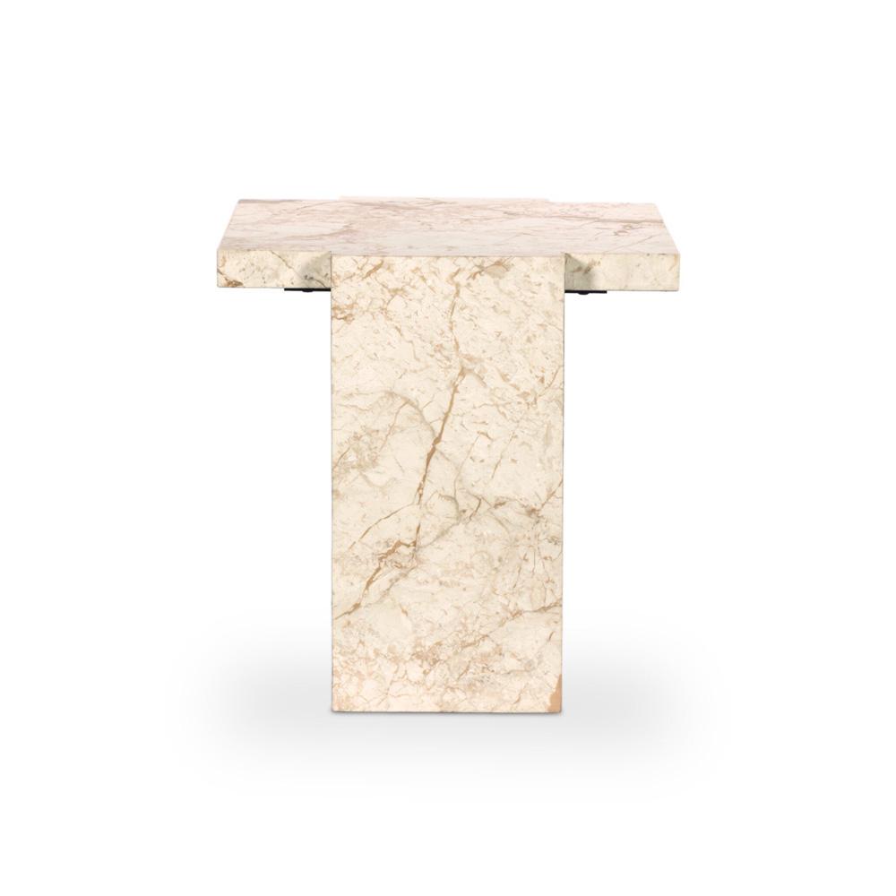 Four Hands - Element - Romano End Table - Desert Taupe Marble - 237779-001 veiw 3
