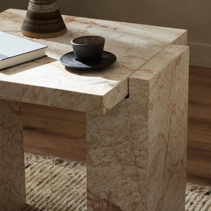 Four Hands - Element - Romano End Table - Desert Taupe Marble - 237779-001 veiw 8