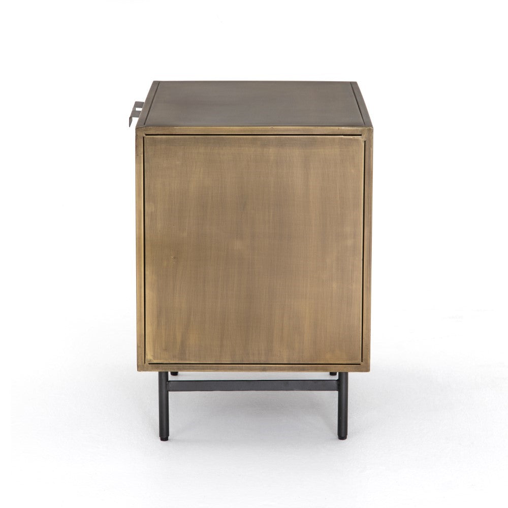 Four Hands - Sunburst Cabinet Nightstand - Aged Brass - IELE-103 veiw 8