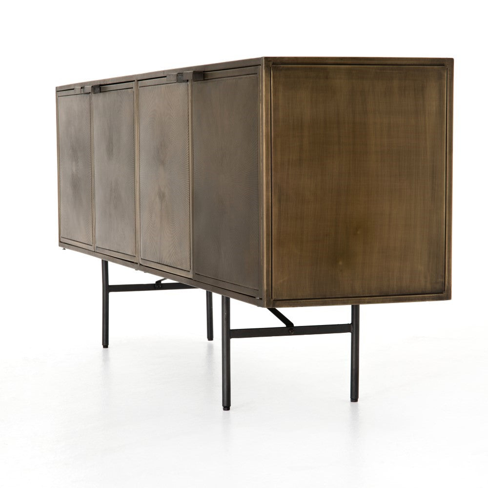 Four Hands - Sunburst Sideboard - Aged Brass - IELE-106 veiw 2