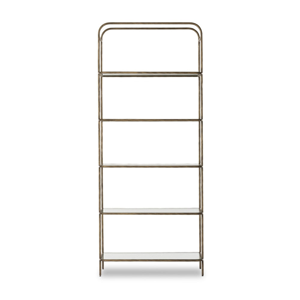 Four Hands - Element - Swinton Bookcase - Hammered Aged Brass - 233573-002 veiw 2