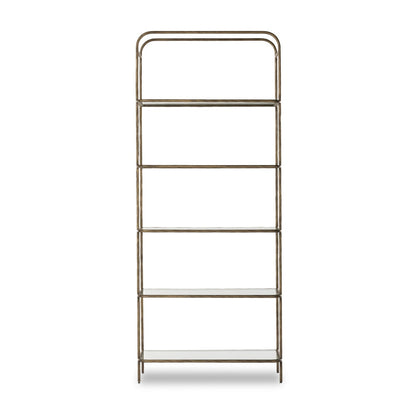 Four Hands - Element - Swinton Bookcase - Hammered Aged Brass - 233573-002 veiw 2