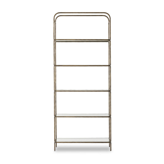 Four Hands - Element - Swinton Bookcase - Hammered Aged Brass - 233573-002 veiw 2