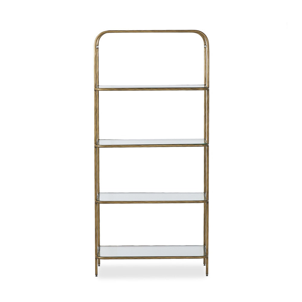 Four Hands - Element - Swinton Bookcase - Hammered Aged Brass - 245451-001 veiw 2
