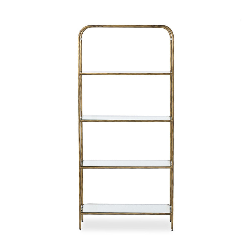 Four Hands - Element - Swinton Bookcase - Hammered Aged Brass - 245451-001 veiw 3