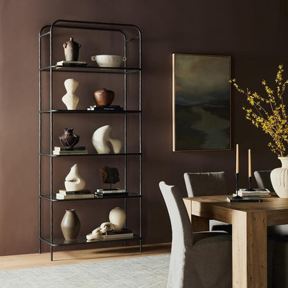 Four Hands - Element - Swinton Bookcase - Hammered Gunmetal - 233573-001 veiw 4