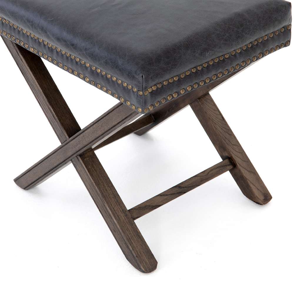 Four Hands - Elyse Ottoman - Durango Smoke - 105656-004 veiw 4
