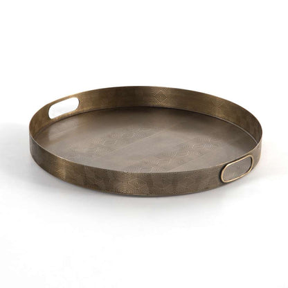 Four Hands - Etched Tray - Etched Brass - 224725-001 veiw 1