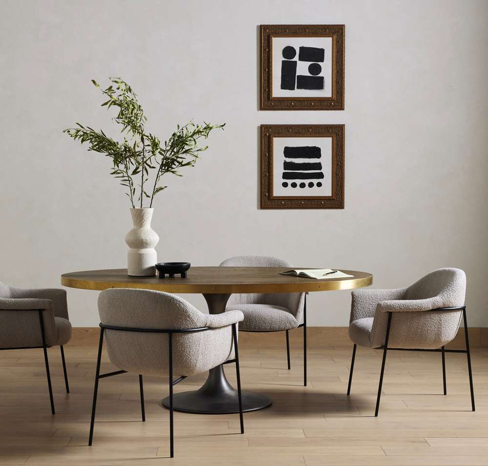 Four Hands - Evans Oval Dining Table - Reclaimed Burnt Oak - 230768-001 veiw 3