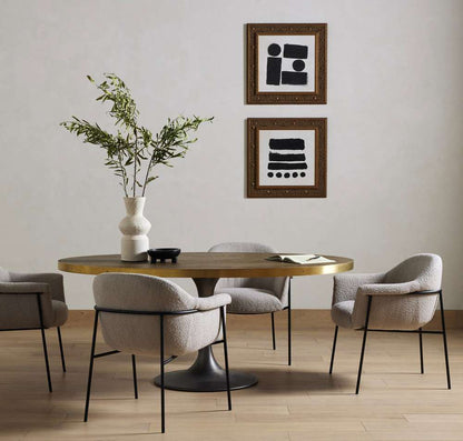 Four Hands - Evans Oval Dining Table - Reclaimed Burnt Oak - 230768-001 veiw 5