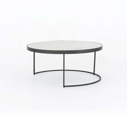 Four Hands - Evelyn Round Nesting Coffee Table - Polished White Marble - IRCK-367 veiw 11