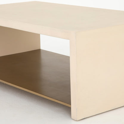 Four Hands - Hugo Coffee Table - Parchment White - VEVR-001B veiw 3