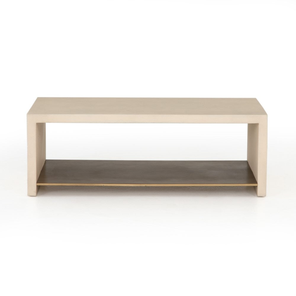 Four Hands - Hugo Coffee Table - Parchment White - VEVR-001B veiw 6