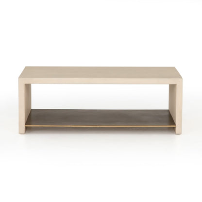Four Hands - Hugo Coffee Table - Parchment White - VEVR-001B veiw 6