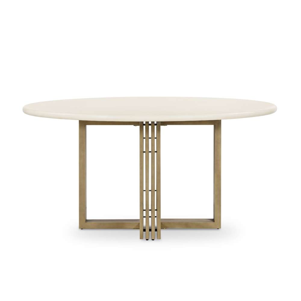 Four Hands - Everett - Mia Round Dining Table-Parchment White - VEVR-047 veiw 6