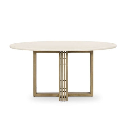 Four Hands - Everett - Mia Round Dining Table-Parchment White - VEVR-047 veiw 6