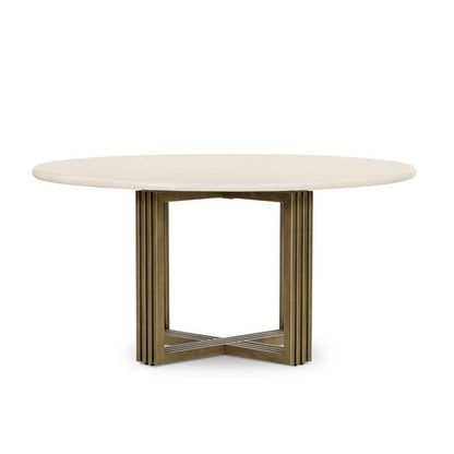 Four Hands - Everett - Mia Round Dining Table-Parchment White - VEVR-047 veiw 8
