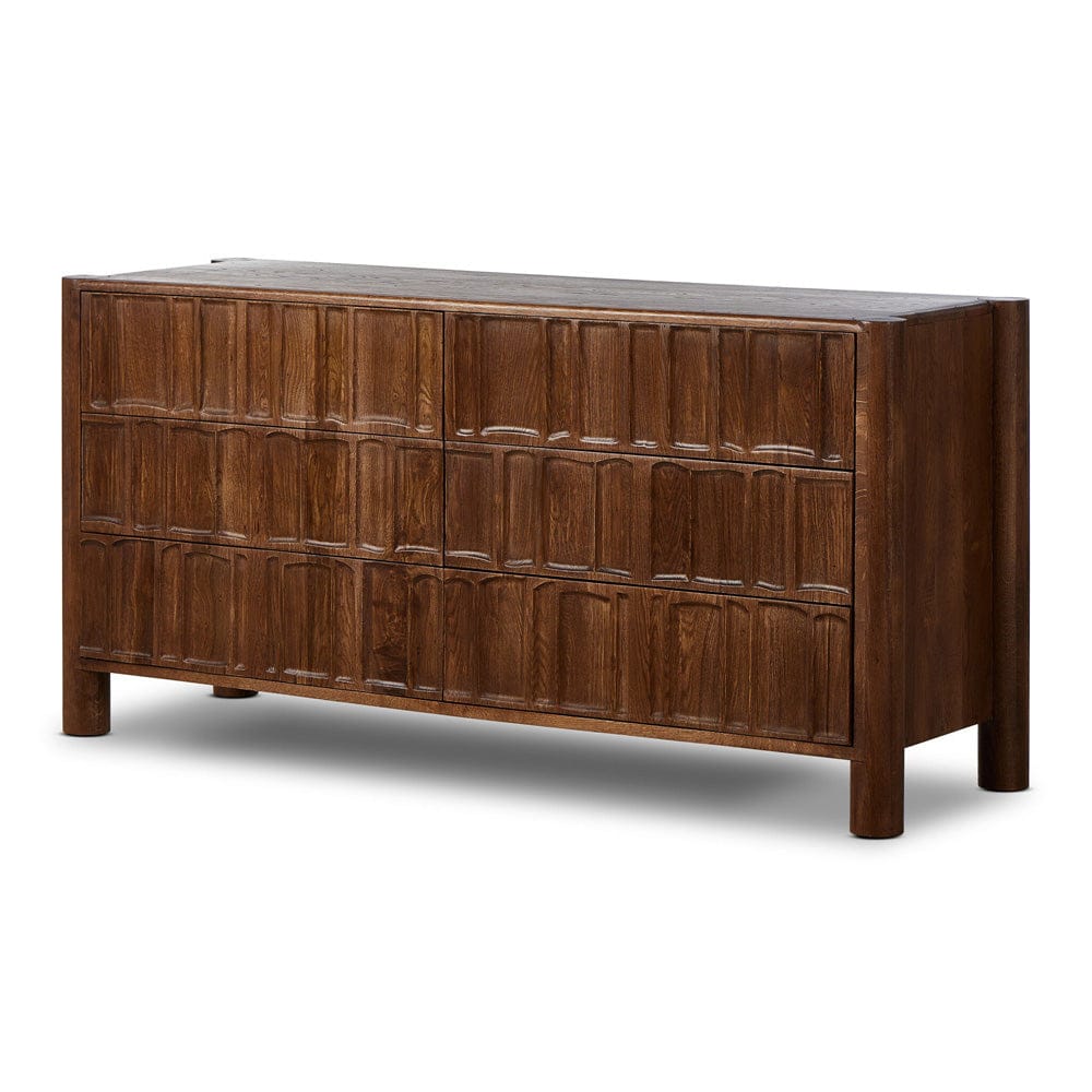 Four Hands - Ezri 6 Drawer Dresser - Carved Cocoa Oak - 241430-001 view 2