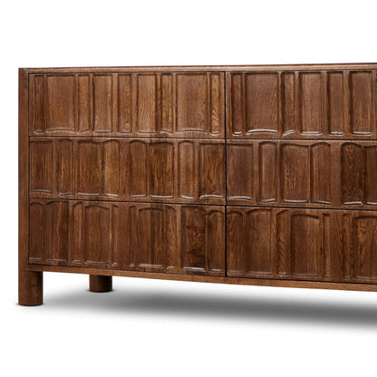 Four Hands - Ezri 6 Drawer Dresser - Carved Cocoa Oak - 241430-001 view 7
