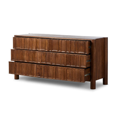 Four Hands - Ezri 6 Drawer Dresser - Carved Cocoa Oak - 241430-001 view 9