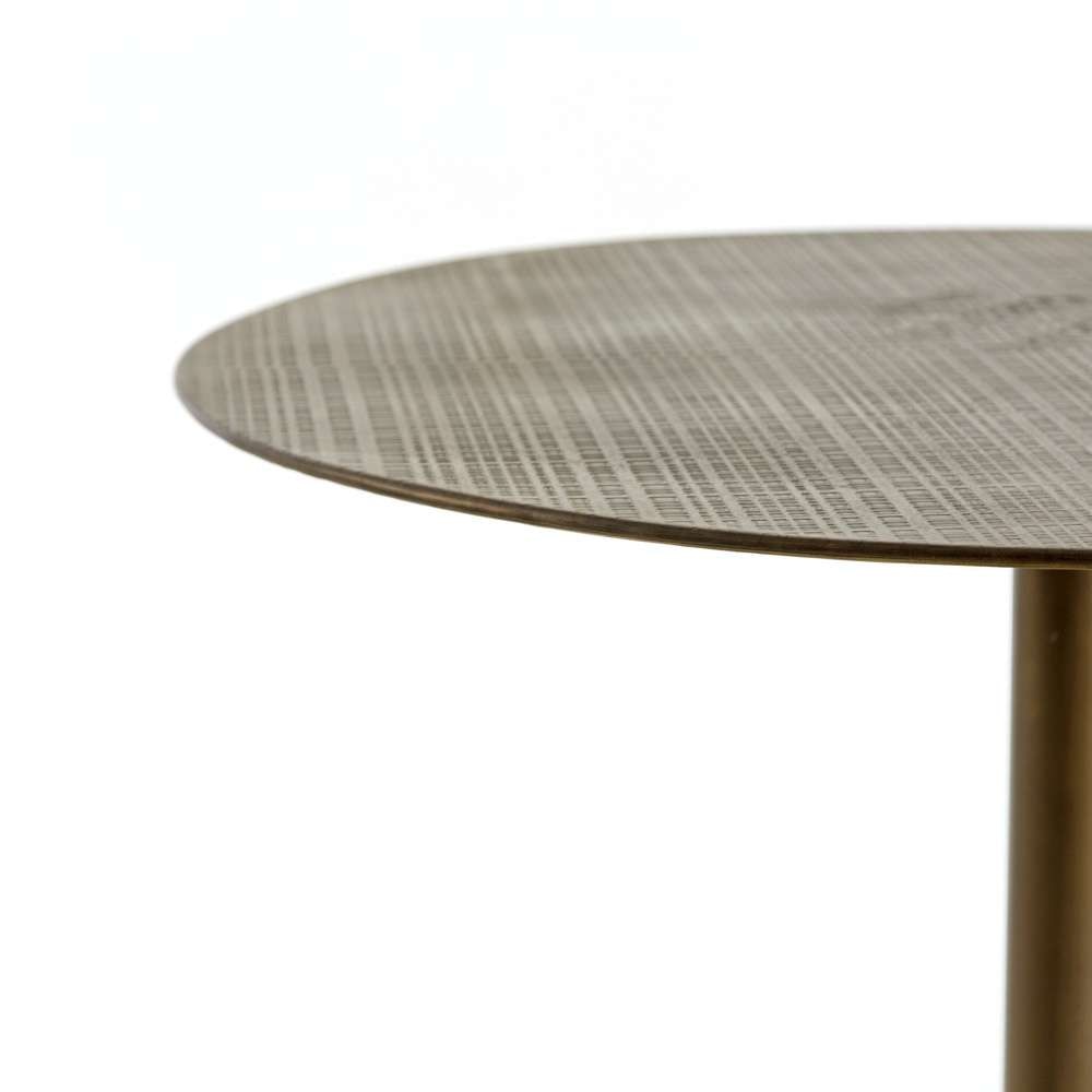 Four Hands - Fannin Bar and Counter Table - Acid Etched Aged Brass - 223303-005 veiw 5