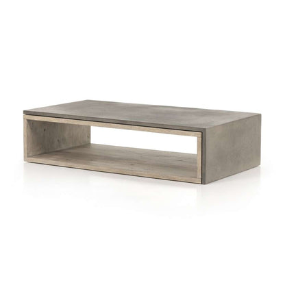 Four Hands - Faro Coffee Table - Dark Grey Concrete - 228120-001 veiw 1