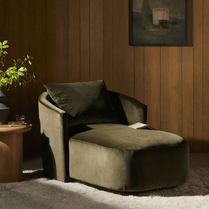 Four Hands - Farrah Chaise Lounge - Surrey Olive - 233370-006 veiw 5