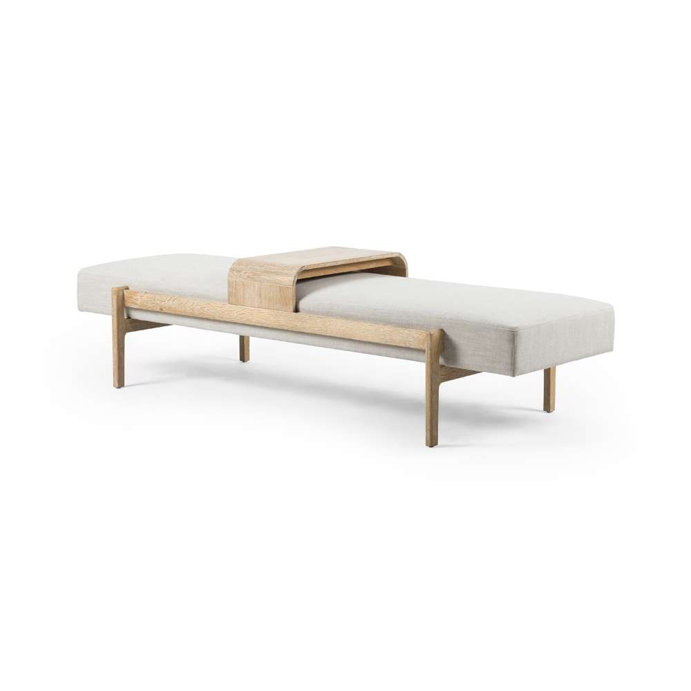 Four Hands - Fawkes Bench - Vintage White Wash Oak - 223315-002 veiw 1