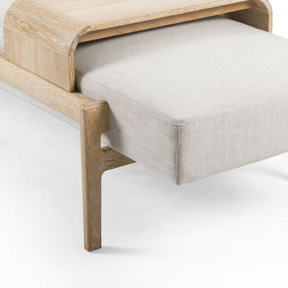 Four Hands - Fawkes Bench - Vintage White Wash Oak - 223315-002 veiw 2