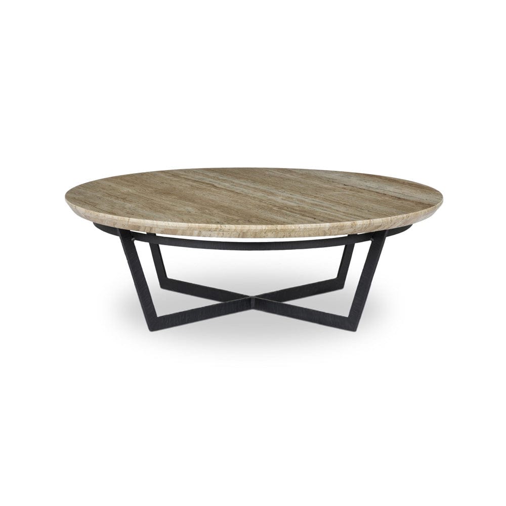 Four Hands - Felix Round Coffee Table - Travertine - 102262-003 view 1