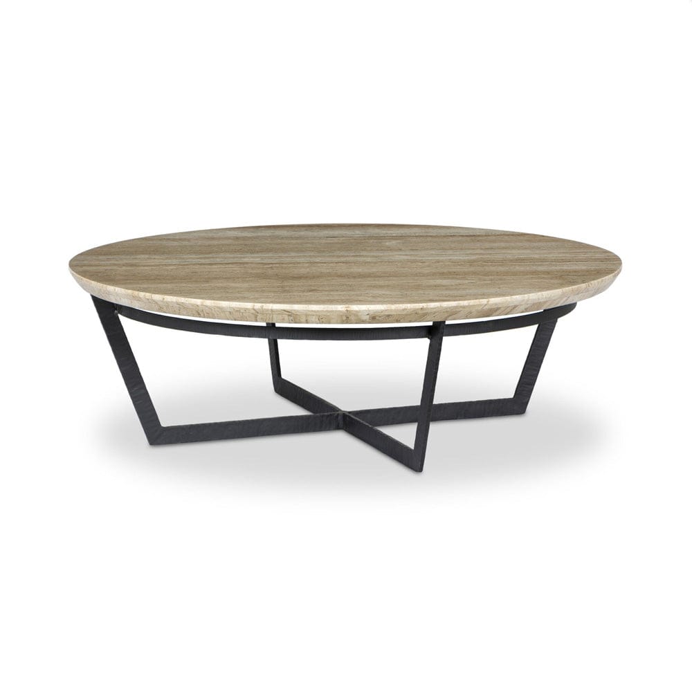 Four Hands - Felix Round Coffee Table - Travertine - 102262-003 view 2