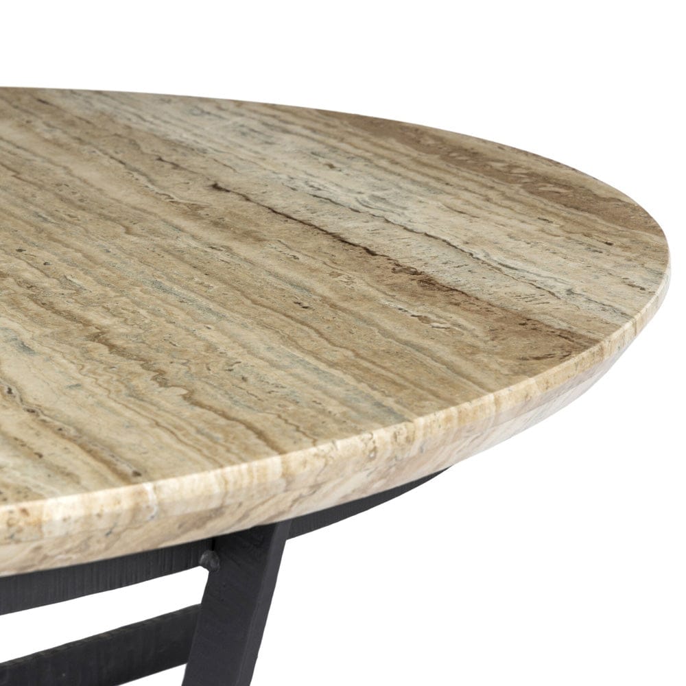 Four Hands - Felix Round Coffee Table - Travertine - 102262-003 view 5