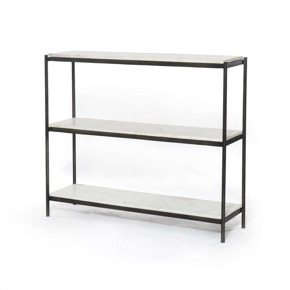 Four Hands - Felix Small Console Table - Polished White Marble - IMAR-248A veiw 1