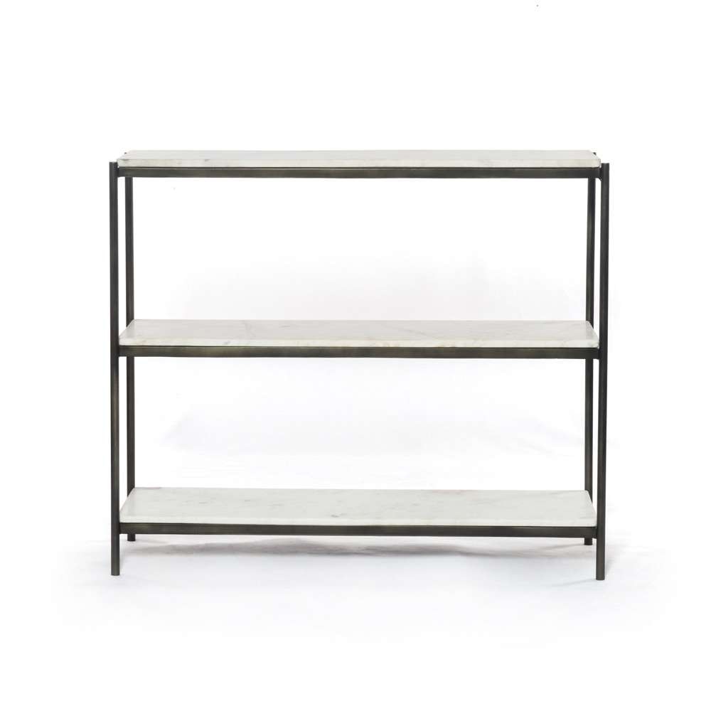 Four Hands - Felix Small Console Table - Polished White Marble - IMAR-248A veiw 2