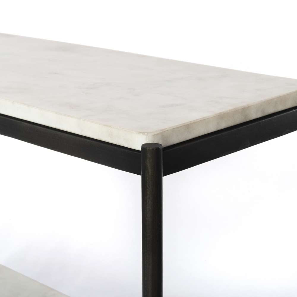 Four Hands - Felix Small Console Table - Polished White Marble - IMAR-248A veiw 4