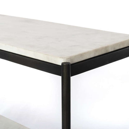 Four Hands - Felix Small Console Table - Polished White Marble - IMAR-248A veiw 4