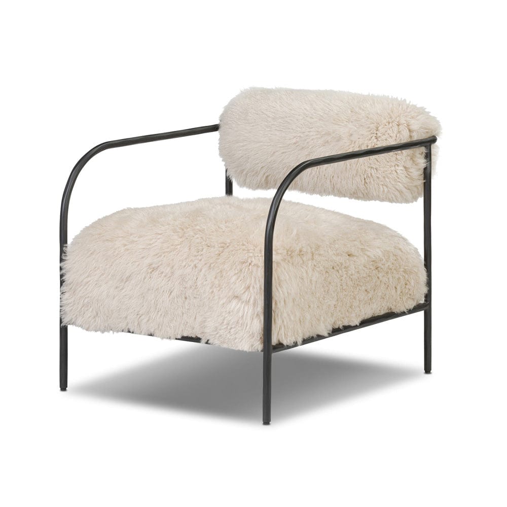 Four Hands - Fenn Chair - Champagne Mongolian Fur - 248067-003 view 2