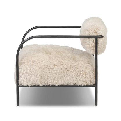 Four Hands - Fenn Chair - Champagne Mongolian Fur - 248067-003 view 3