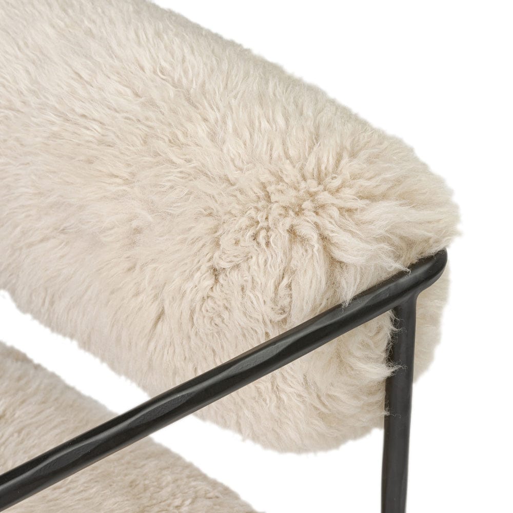 Four Hands - Fenn Chair - Champagne Mongolian Fur - 248067-003 view 7
