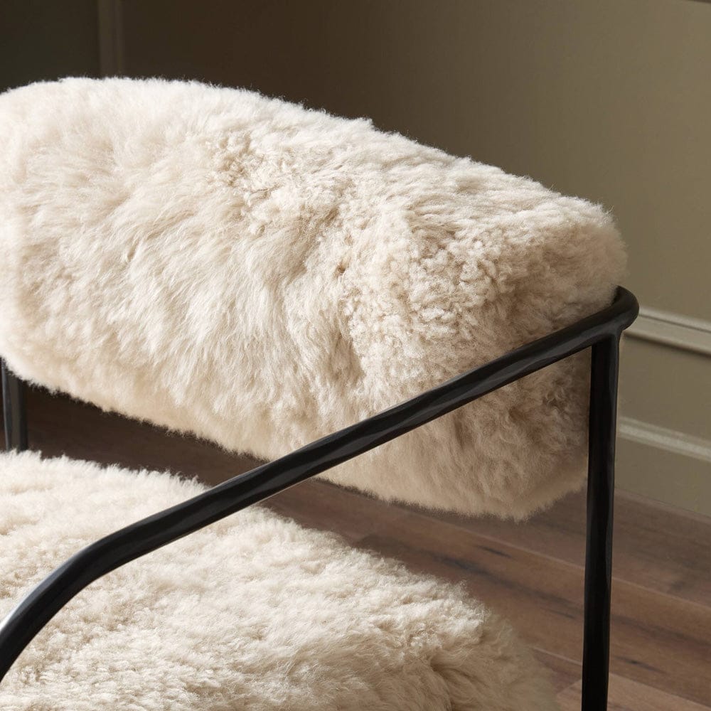 Four Hands - Fenn Chair - Champagne Mongolian Fur - 248067-003 view 11