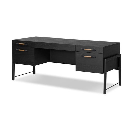 Four Hands - Filmore - Rosedale Executive Desk - Ebony Oak Veneer - 246801-002 veiw 1