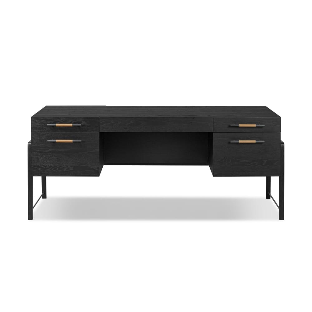 Four Hands - Filmore - Rosedale Executive Desk - Ebony Oak Veneer - 246801-002 veiw 2